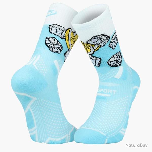 Chaussette de Course BV SPORT "Trail Ultra Nutrisocks" 45 - 46 Bleu Clair