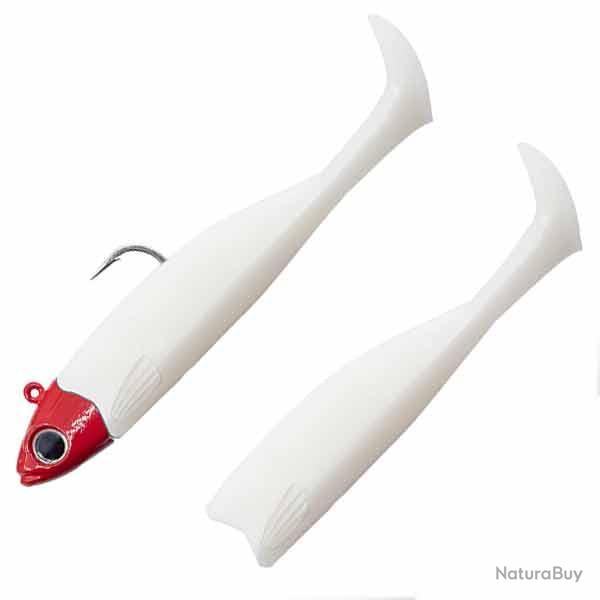 Fiiish Combo Master Shad 125mm 25g White Coco Red Head