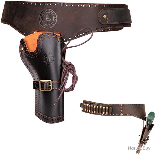 Holster Western Cuir Pleine Fleur - Fait Main - SKX INDUSTRIES