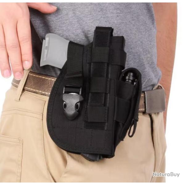 Holster Universel Tactique MOLLE - Noir / Tan / Vert - SKX INDUSTRIES