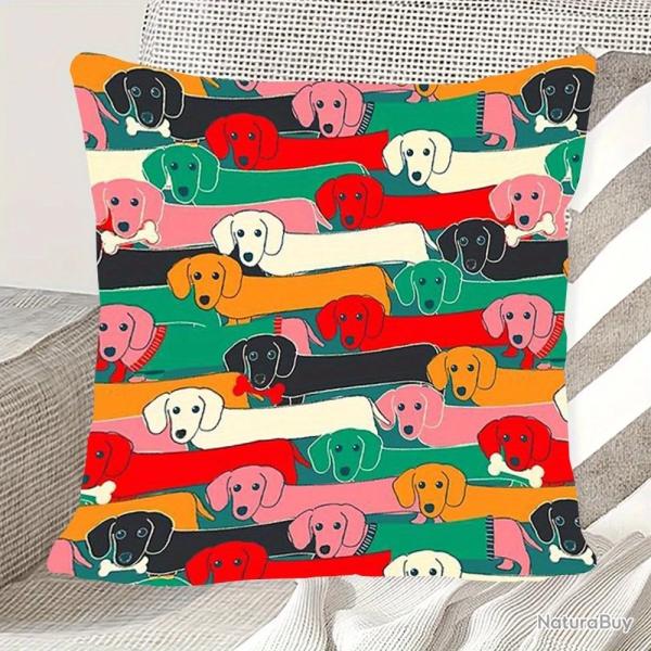 COUSSIN IMPRIM TECKELS MULTICOLOR