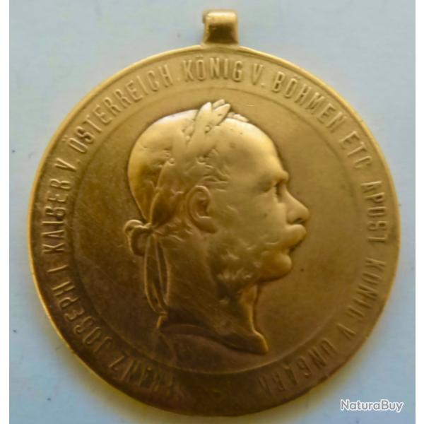 Medaille BRONZE FRANZ JOSEPH 1ER 2 DECEMBRE 1873 ( autriche )