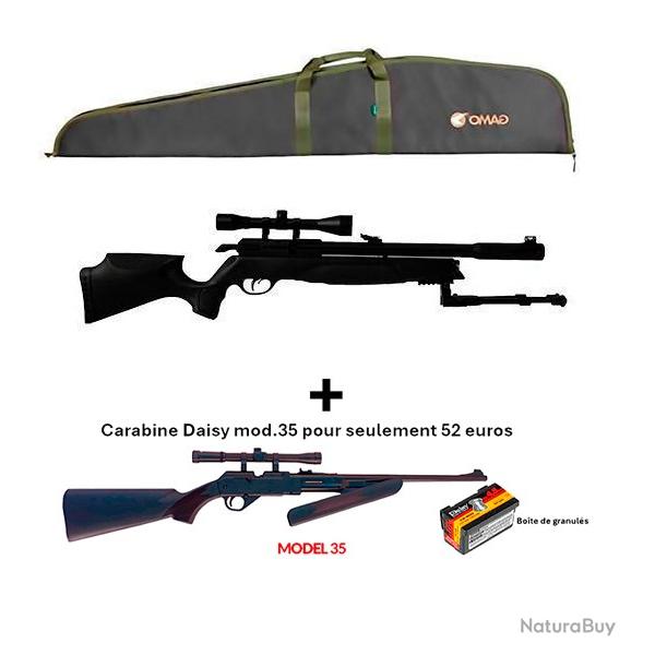 PACK COMBIN� ! PACK8 Carabine Arrow Gamo 4,5 mm + Carabine PCP pompe Daisy 35, 4,5 mm + Lun. 4 x 20