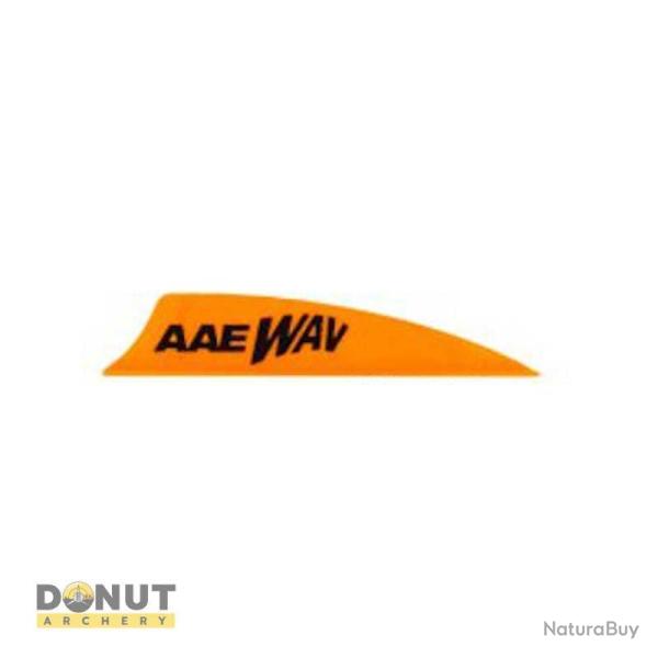 Plume de fl�che Plastique AAE Wav - 2 Pouces / Orange Sunset Gold