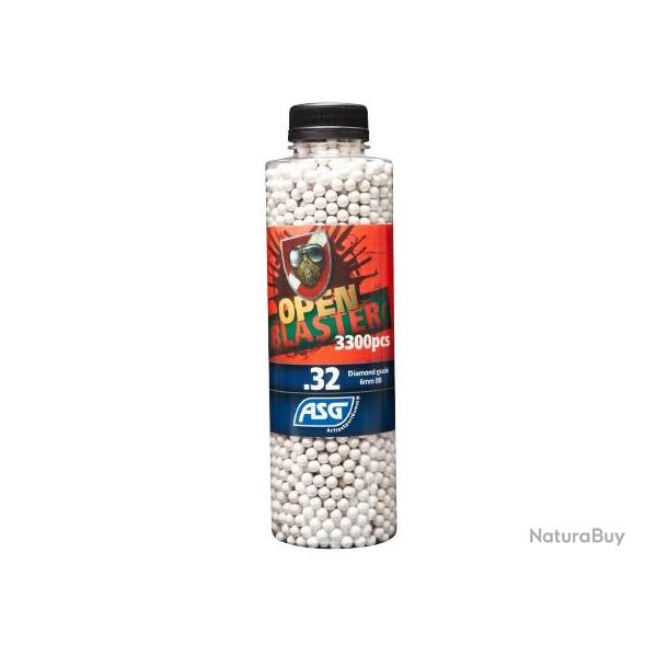 BILLES BIO 0.32G OPEN BLASTER EN BOUTEILLE DE 3300 "ASG"