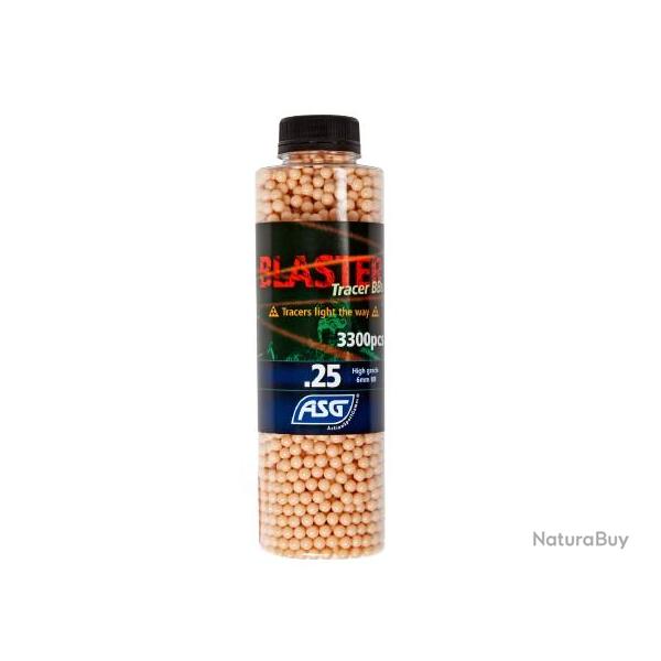 BILLES 0.25G BLASTER TRACANTES ROUGES EN BOUTEILLE DE 3300 "ASG"