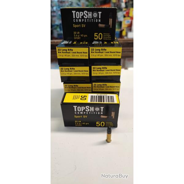 500 MUNITIONS TOP SHOT COMPETITION 22LR - 40GR SPORT SV- NEUF