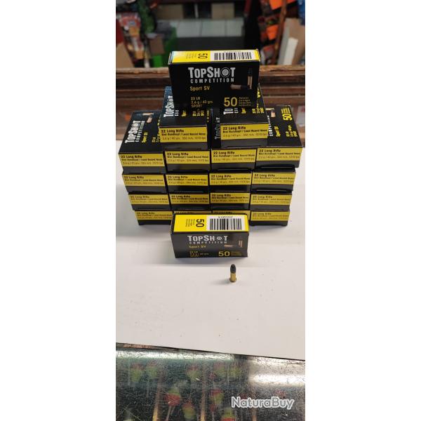 1000 MUNITIONS TOPSHOT COMPETITION 22LR - 40GR SPORT SV- NEUF