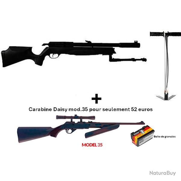 PACK COMBIN� ! PACK11 Carabine Arrow Gamo 4,5 mm + Carabine PCP pompe Daisy 35, 4,5 mm + Lun. 4 x 20