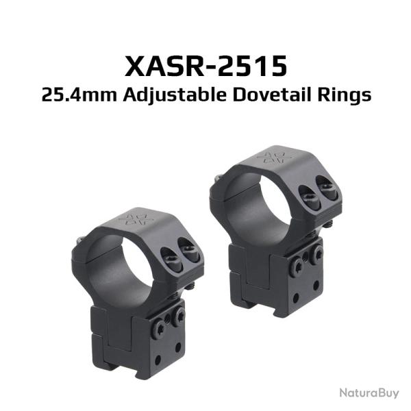 X-ACCU 25,4 mm Anneaux Picatinny � �l�vation r�glable de 1 pouce -**XASR-2515