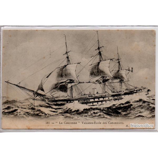 CPA - MARINE LA COURONNE - VAISSEAU ECOLE DES CANONNIERS N�1035