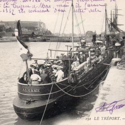 Carte Postale Le Tr&eacute;port - Le Torpilleur "Alarme" au Bassin -N&deg;7476