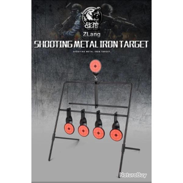 cible de tir en m�tal rotatif, 4 + 1, entra�nement au tir promo sp�ciale �t� air comprim�