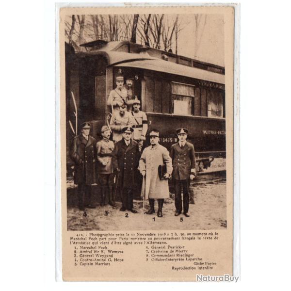 CPA -11 NOVEMBRE 1918 A 7H30 LE MARECHAL FOCH PART POUR PARIS N�1068