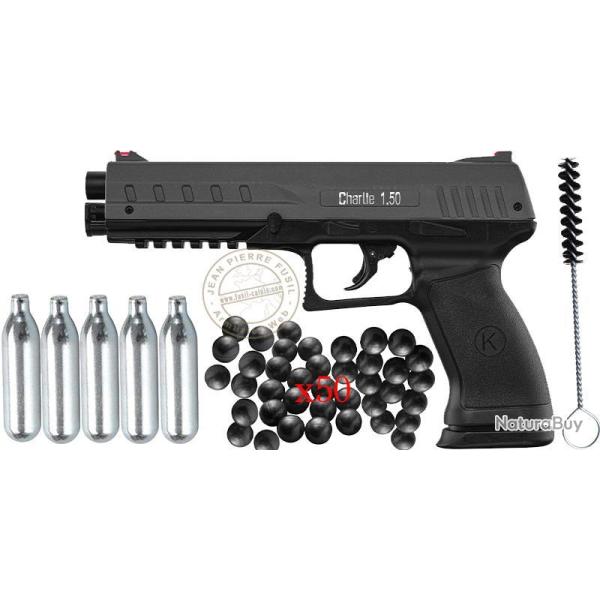 Pistolet CO2 � balles de caoutchouc Kimar LTL Charlie 1.50 (16 Joules)
