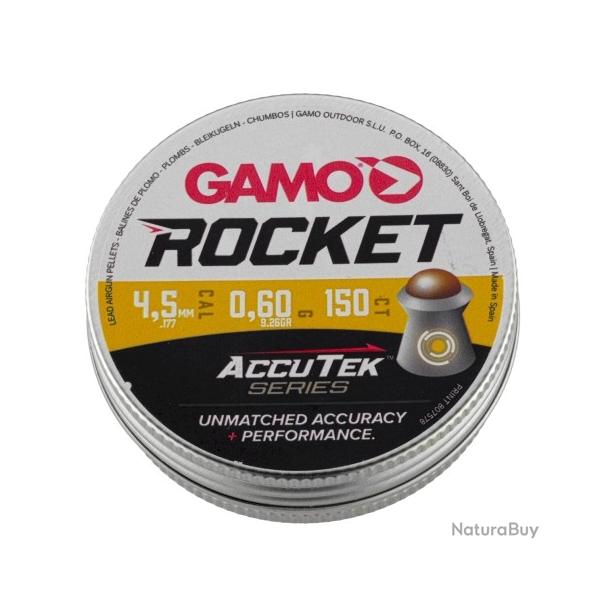 Plombs GAMO cal.4.5 rocket accutek s�ries 0.6g 9.26gr par 150