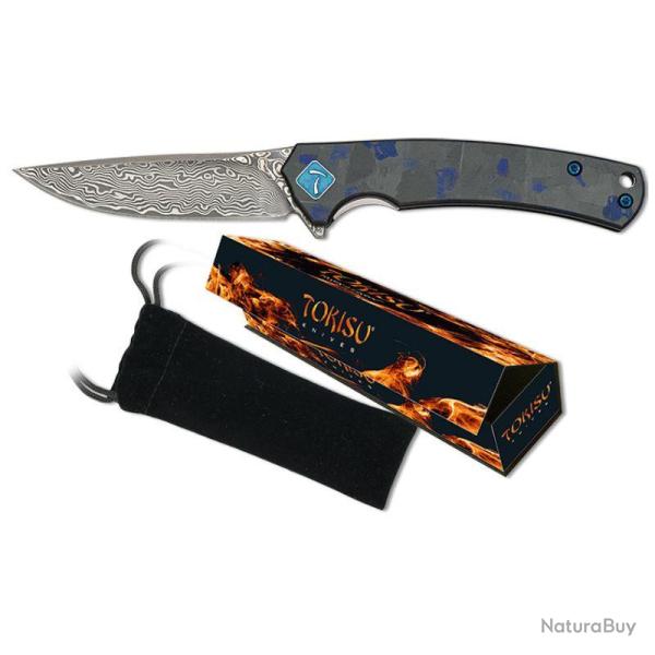 COUTEAU PLIANT TOKISU ACIER CNC LAME 6.8CM