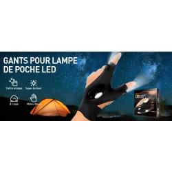 Gants Led Etanche Lumineux Lampe Poche Homme Femme P&ecirc;che Chasse Cyclisme Bricolage Nuit OOTDOOR