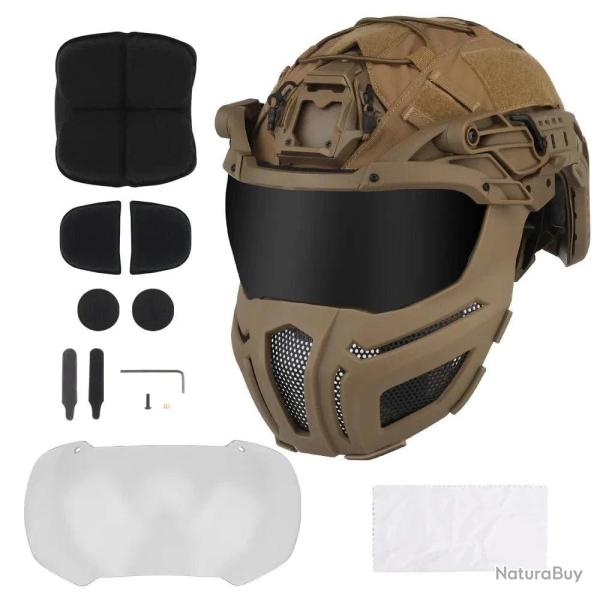 Casque protection int�grale Fast HL-100 KOLINLOV - Marron