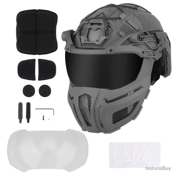 Casque protection int�grale Fast HL-100 KOLINLOV - Gris