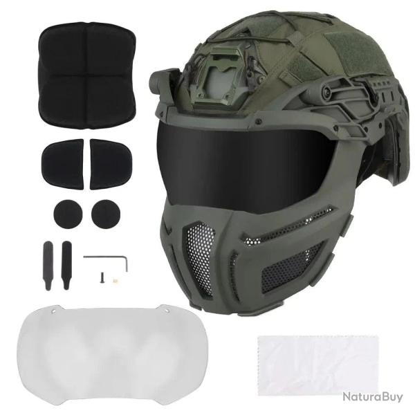 Casque protection int�grale Fast HL-100 KOLINLOV - Vert OD