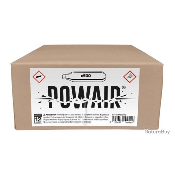 CARTOUCHES CO2 12GR X 500 "POWAIR"