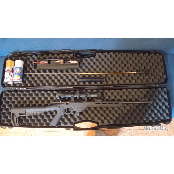 carabine citadel trakr 22lr avec silencieux et lunette et accessoires