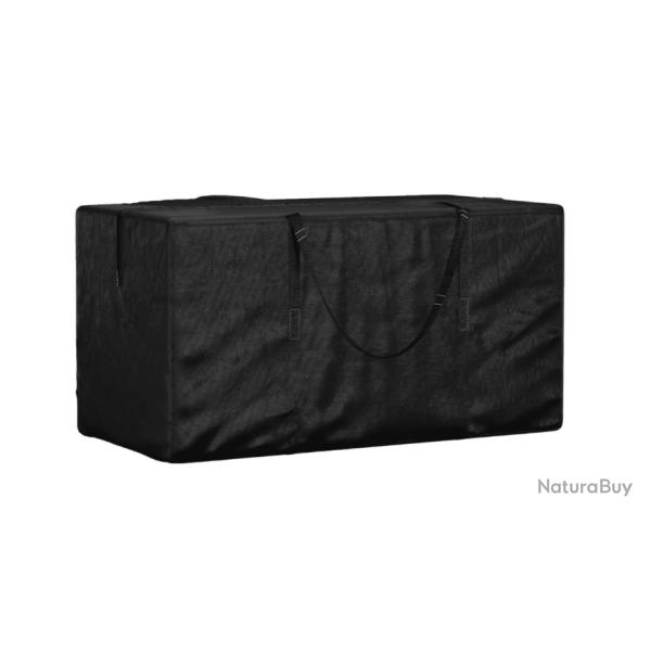 Sac de rangement coussins jardin en PE noir 150x75x75 cm pour terrasse et ext�rieur