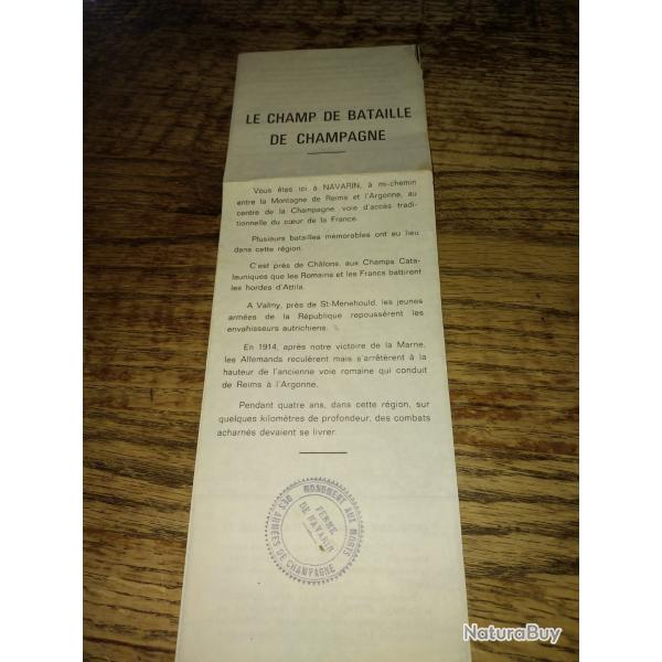 Le champ de bataille de champagne