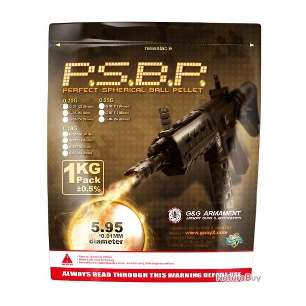 BILLES 0.28G PERFECT EN SACHET DE 1KG "G&G Armament"