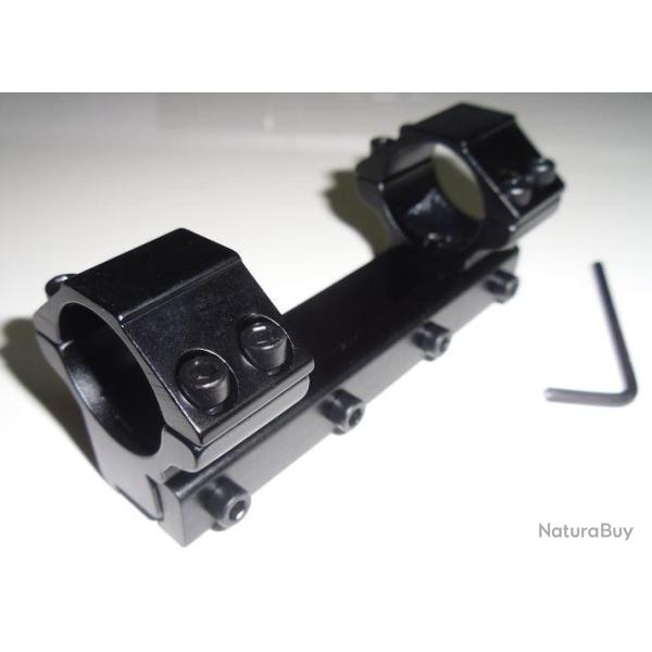 Montage monobloc bas TIROPTIC pour rail 11mm colliers 25,4mm