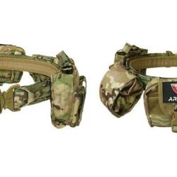 Ceinture Tactique 6-en-1 MOLLE Nylon 1000D R&eacute;glable 5 Pochettes D&eacute;tachables Boucle Rapide Chasse cam