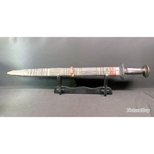 SUPERBE SABRE AFRICAIN ETHNIE TOMA, XIX� SIECLE, AFRIQUE DE L'OUEST LIBERIA ET GUINEE, RARE, A VOIR