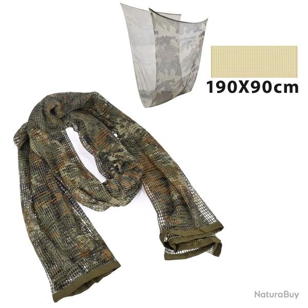 FOULARD CAMOUFLAGE POUR LA CHASSE XXL 190x90cm - ARM�E ALLEMANDE - LIVRAISON GRATUITE