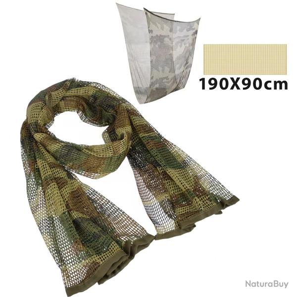 FOULARD TACTIQUE CAMOUFLAGE XXL 190x90cm - FOR�T - LIVRAISON GRATUITE