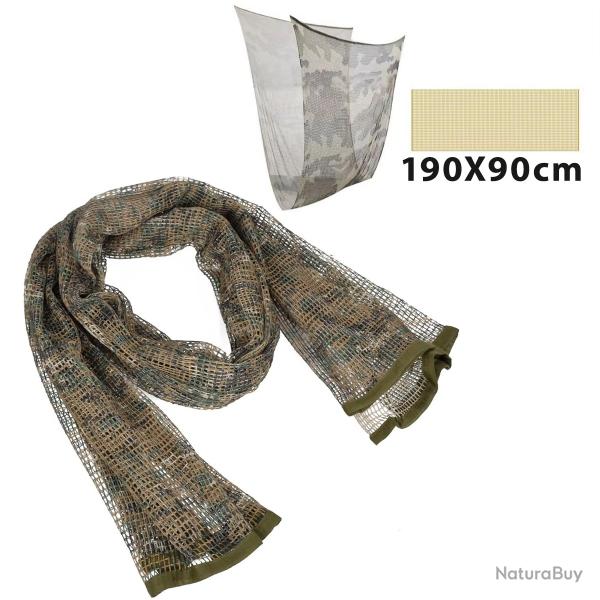 FOULARD TACTIQUE CAMOUFLAGE XXL 190x90cm - FOR�T DIGITAL - LIVRAISON GRATUITE