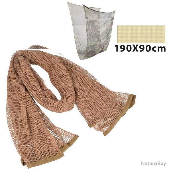FOULARD TACTIQUE XXL 190x90cm - KAKI - LIVRAISON GRATUITE