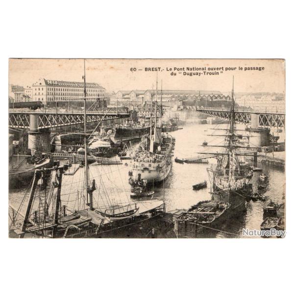 CPA- Brest Pont national ouvert pour le passage du Duguay Trouin  N�1077