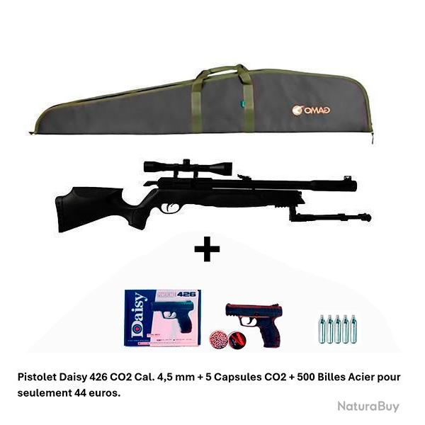 PACK COMBIN� ! PACK7 Carabine Arrow Gamo 4,5 mm + Pistolet Daisy 426 + 500 billes en acier + 5 CO2