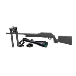 Pack carabine Force B1 cal.22LR allweather black 20" + bipied + lunette + montage