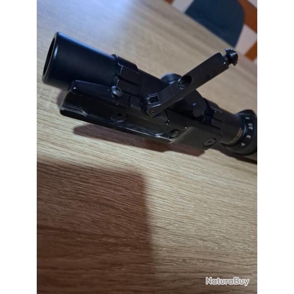 Lunette de battue 1-4x20 avec r�ticule lumineux + montage pivotant