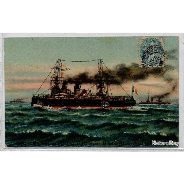 CPA-   Marine Francise - Le Saint Louis Cuirass� DESCADRE,11.275 TONNE 14500 CHEVAUX VITESSE  N�1257