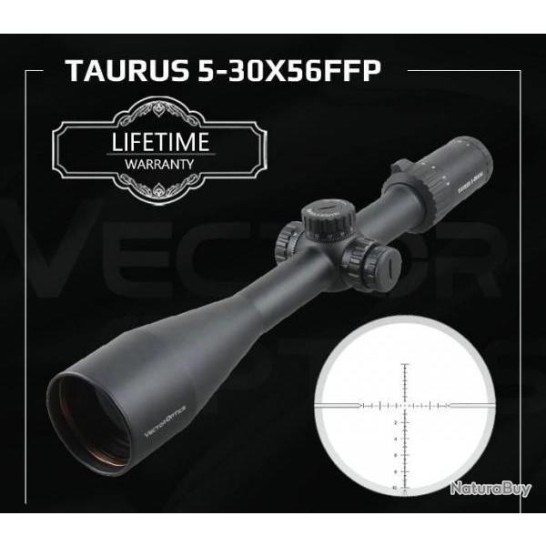 Lunette Vector Optics Taurus 5-30x56 FFP GEN II R�ticule MPX1 6 Niveaux d'Illumination rouge Tir