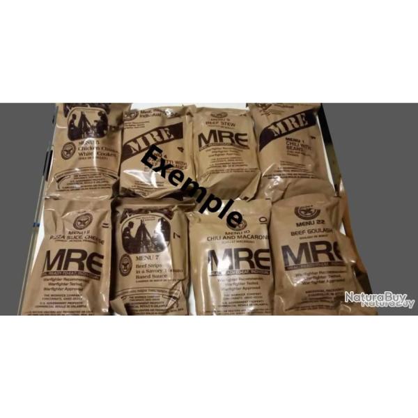 (Carton Complet) 12 Ration de Combat USA MRE Type A