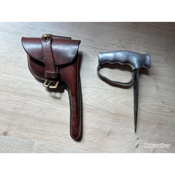 Poignard de Tranch�e Dague Robbins Dudley Appel� Push Dagger Royaume-uni - XX�me Si�cle WW1