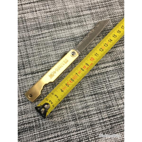 Couteau de poche ��higonokami�� lame fa�on Damas