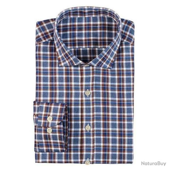 Prix de d�part � 1� !! Chemise Verney Carron Cheverny Marron et Bleu