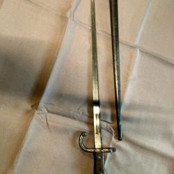 ba&iuml;onnette de fusil Gras 1879  tbe , monomatricule