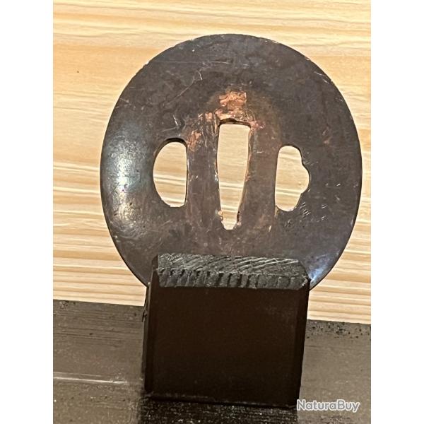 Beau Tsuba pour Katana en cuivre