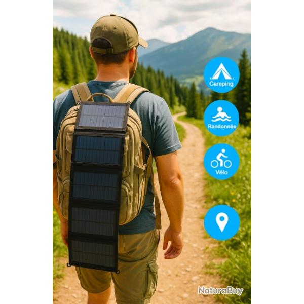 Panneaux Solaire 20 W Pliable Charge USB Portable Pour T�l�phone Batterie Externe Randonn�e Camping